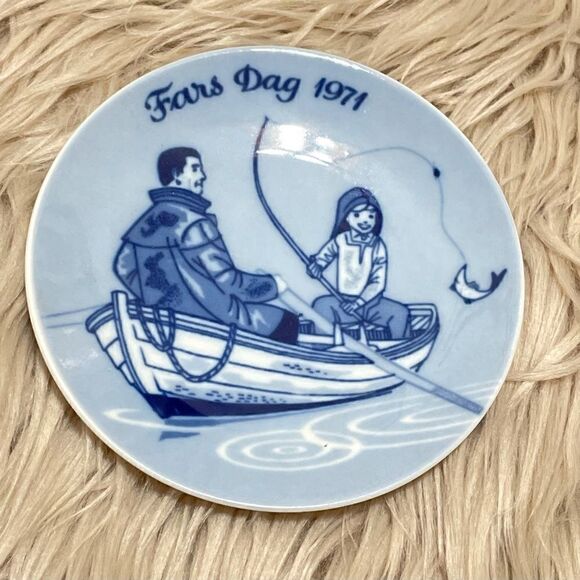 Collectible Father’s Day vintage 1971 fishin plate - Picture 1 of 4